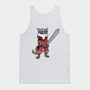 In armor with long sword - raccoon Tank Top